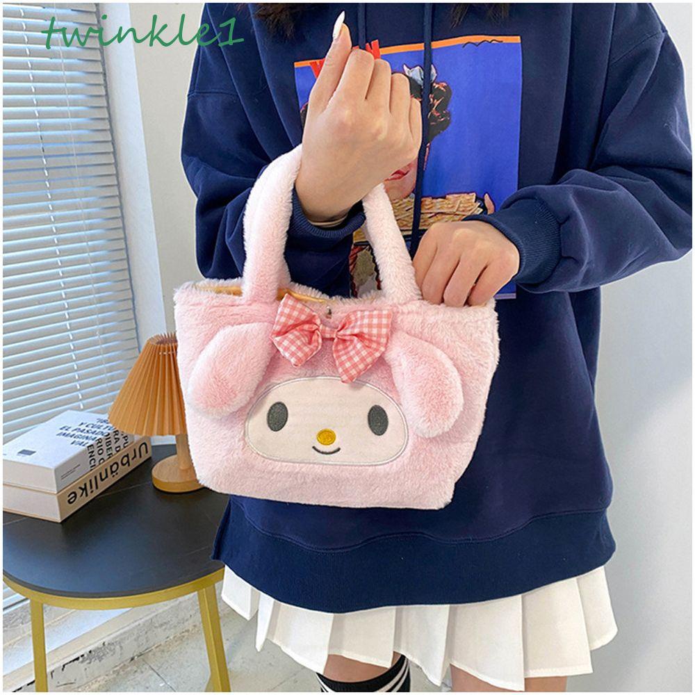 Túi Tote Đựng Điện Thoại Đồ Chơi Thỏ Cinnamon Lấp Lánh Nhồi Bông Thời Trang