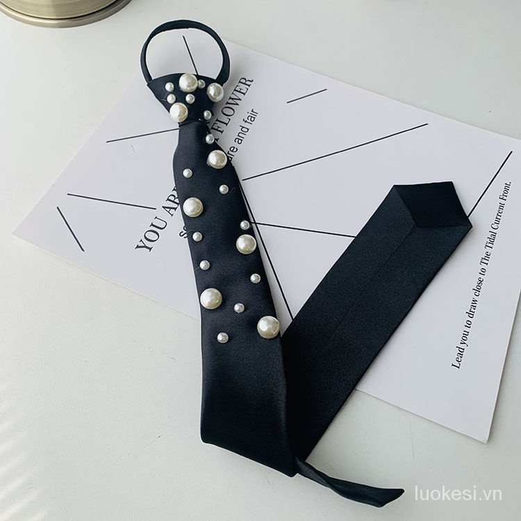 Cà Vạt jk Ngọc Trai Handmade Phong Cách Preppy Làm Phụ Kiện Chụp Ảnh Cho Nam Và Nữ cxbluokesi.vn426