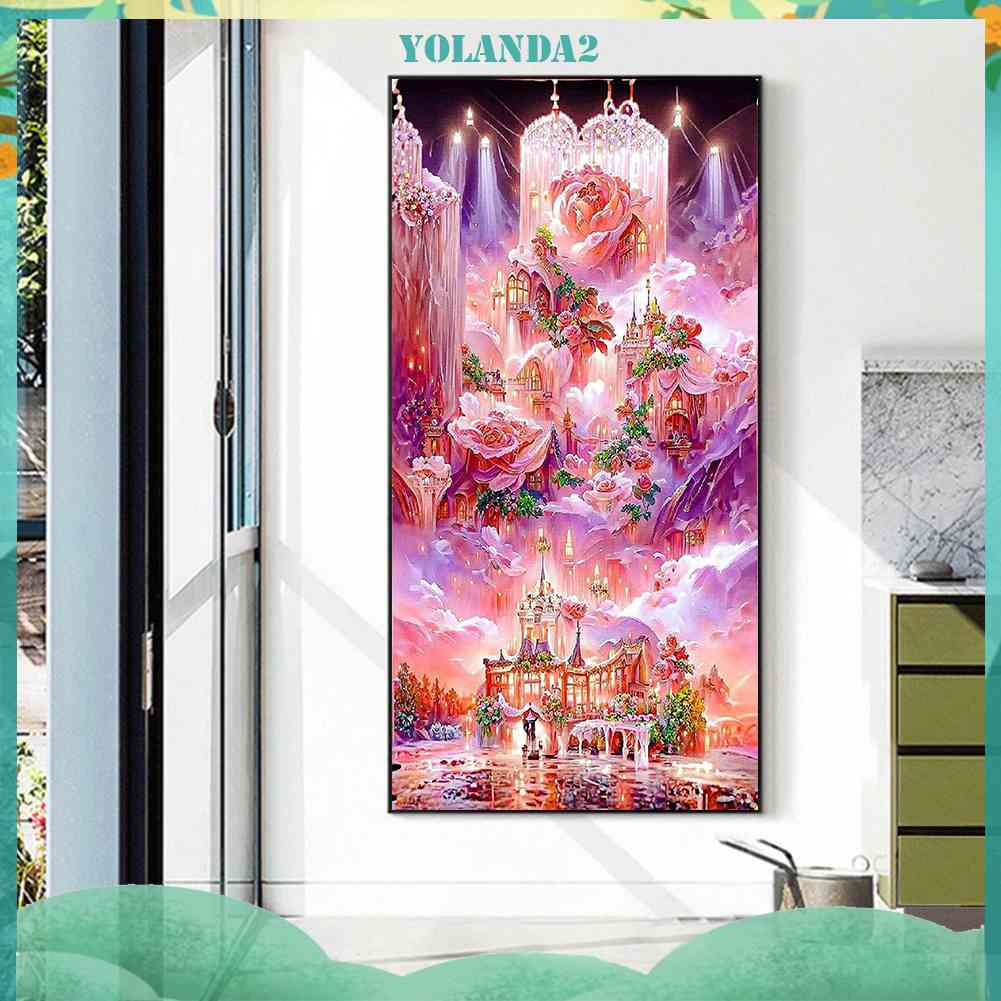 Tranh Đính Đá Kim Cương Toàn Bộ 5D DIY Hình Vẽ Hoa Hồng