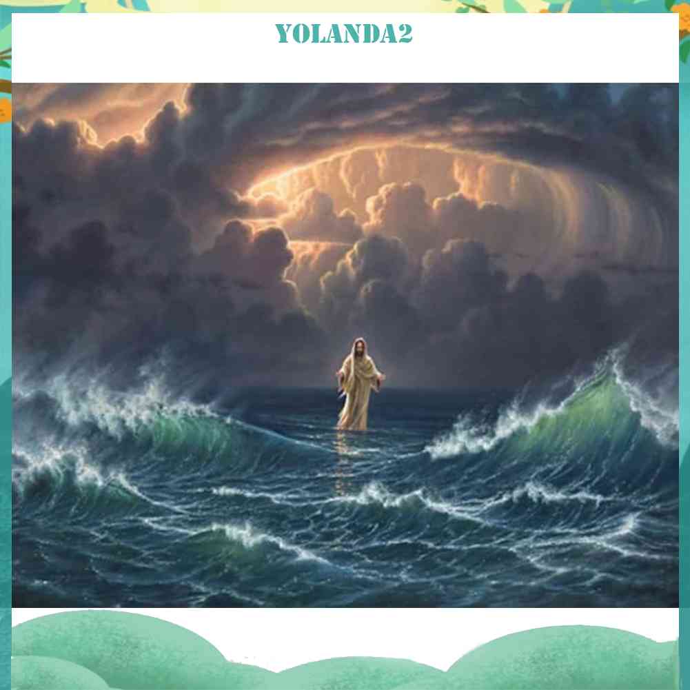 Tranh Đính Đá Kim Cương Toàn Bộ 5D DIY Hình Chúa Jesus