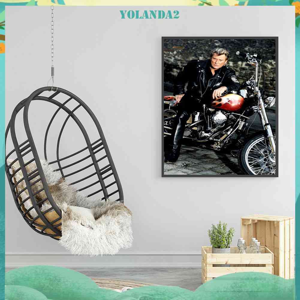 Tranh Đính Đá Kim Cương Toàn Bộ 5D DIY Hình Johnny Hallyday