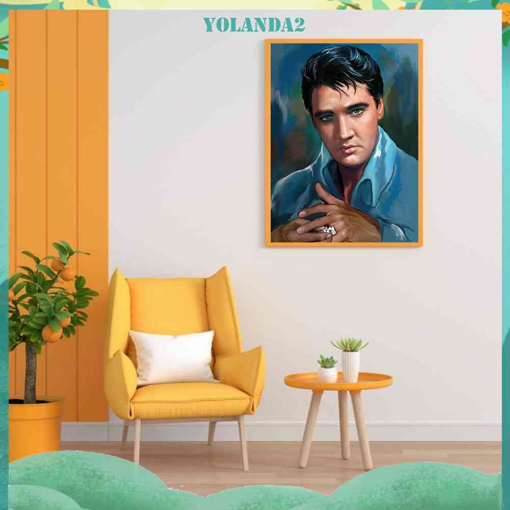 Bộ Tranh Đính Đá 5D Toàn Diện Họa Tiết Elvis Presley Độc Đáo DIY Dùng Trang Trí