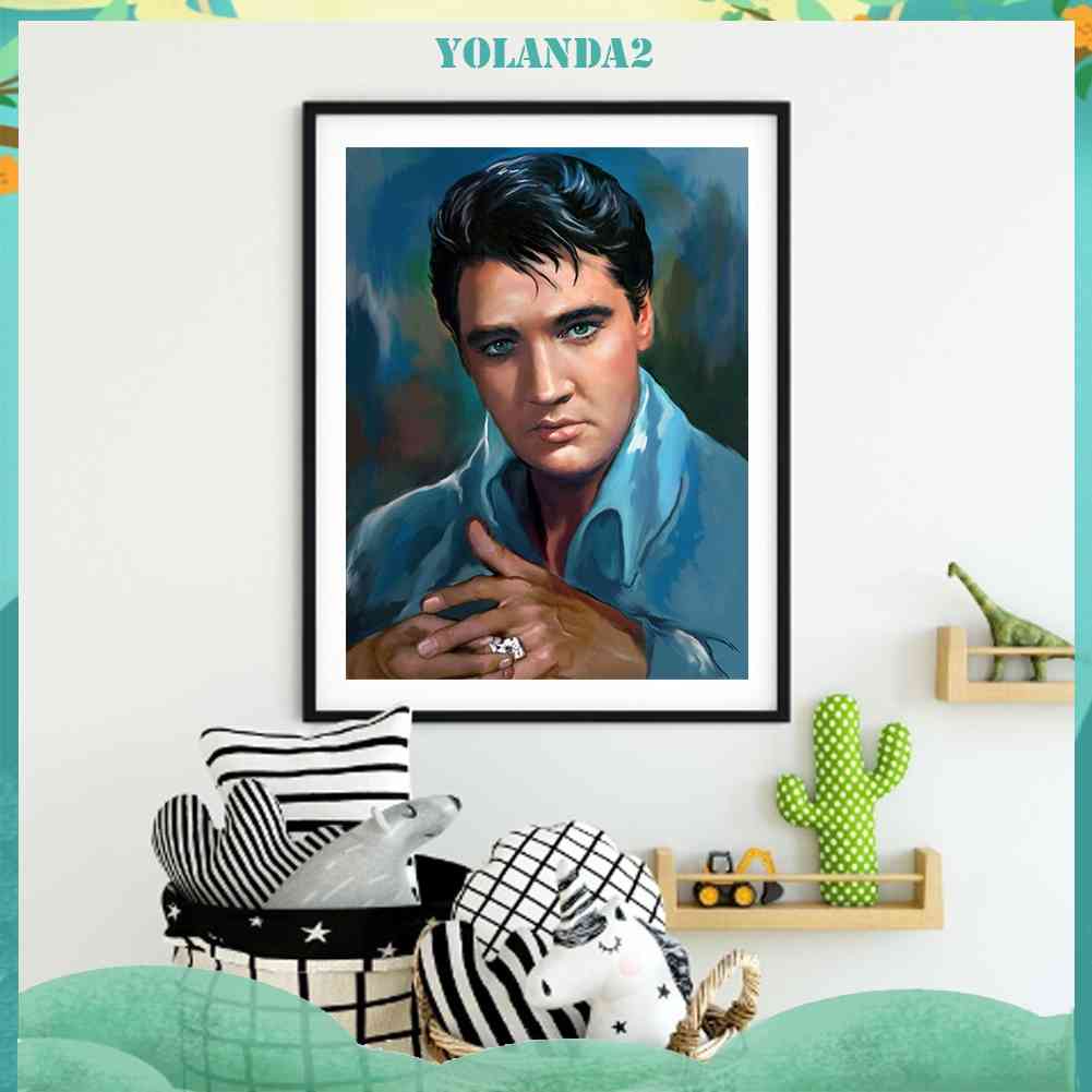 Bộ Tranh Đính Đá 5D Toàn Diện Họa Tiết Elvis Presley Độc Đáo DIY Dùng Trang Trí