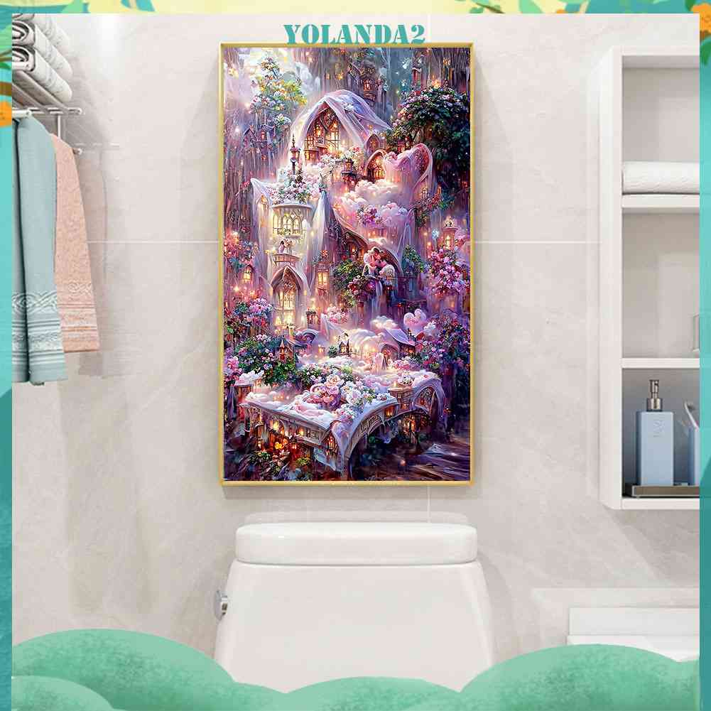 Bộ Tranh Đính Đá 5D Toàn Diện Họa Tiết Hoa Hồng Độc Đáo Trang Trí Nhà Cửa