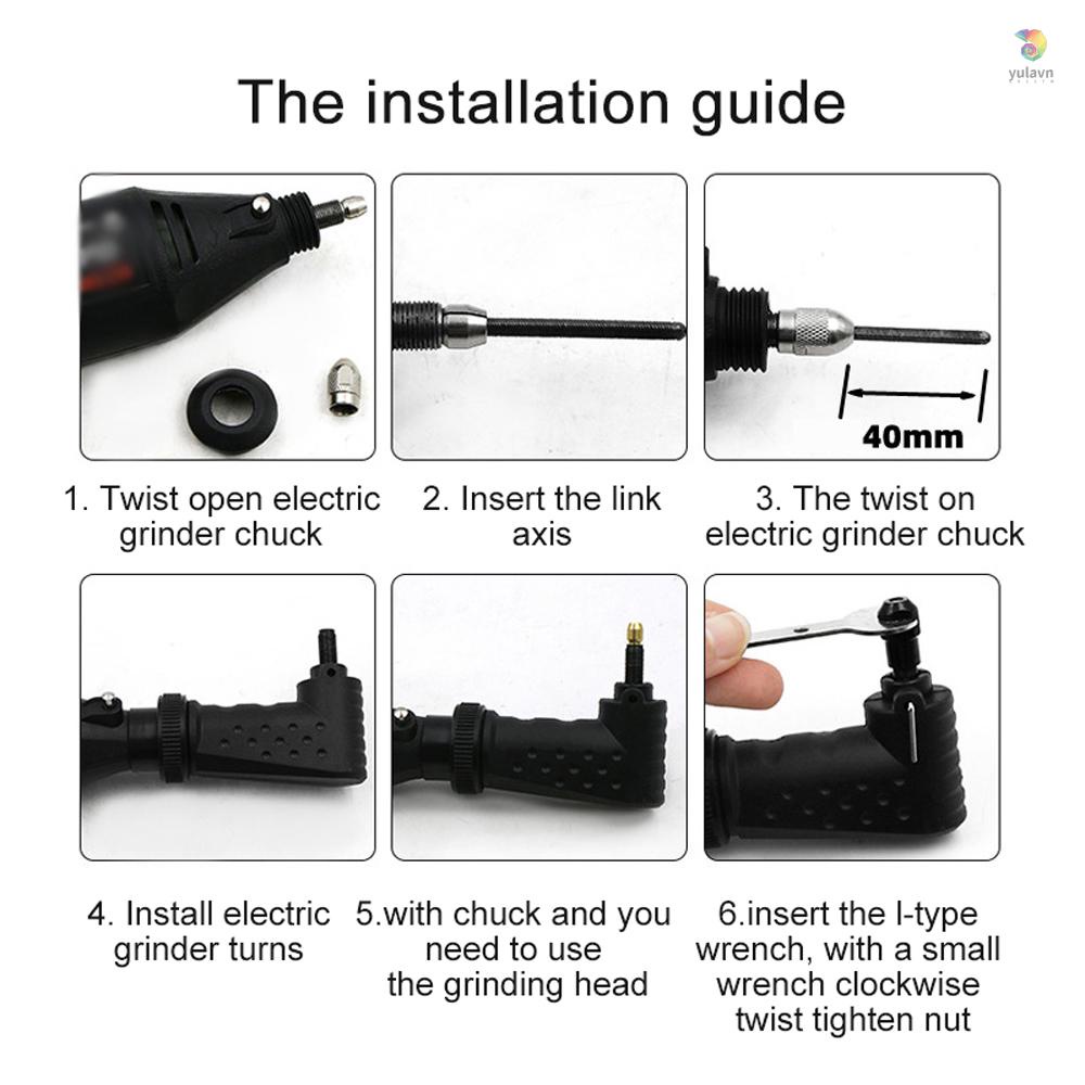 Yala) Sợi M19 575 90° Dụng Cụ Xoay Đánh Bóng Góc Phải Chuyên Dụng Cho Máy Mài Điện