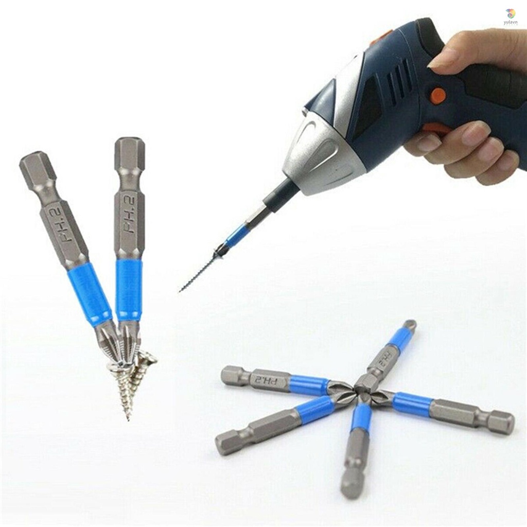 Bộ 10 Mũi Khoan Từ Tính 50mm 1 / 4 Inch PH2 Chống Trượt Chất Lượng Cao