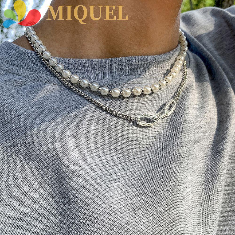 Vòng cổ Kim Loại Mặt Hình Học Phong Cách Hip Hop Hàn Quốc Cho Nam