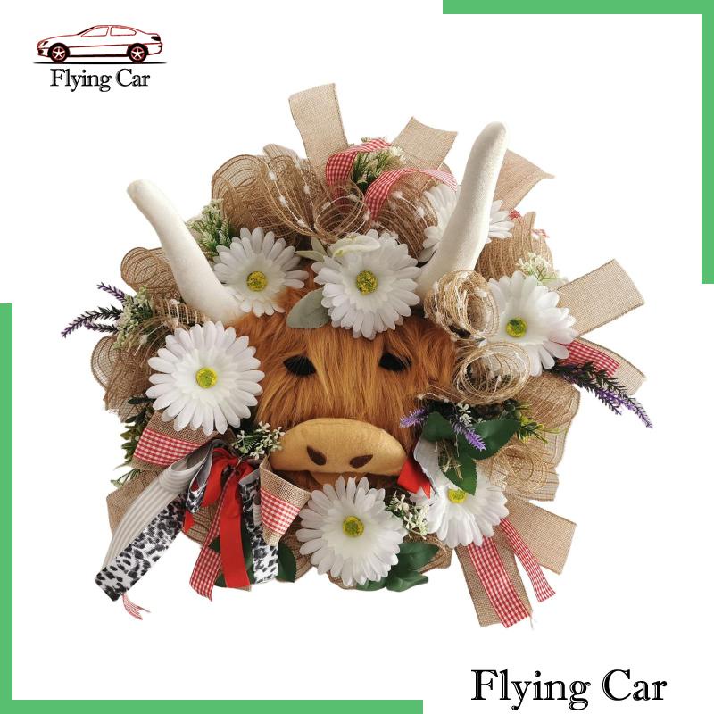 [Lzdjfmy2] Vòng Hoa Lò Xo Gắn Cửa Trước Làm Bằng Tay Kích Thước 50cm