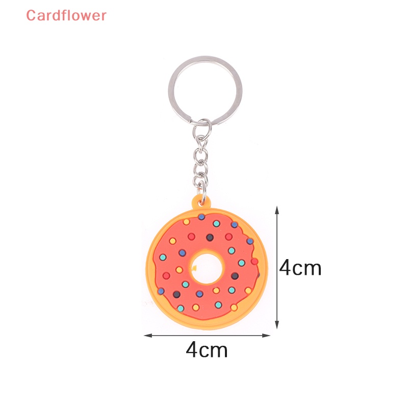 Móc Khóa Hình Bánh Donut Bằng Nhựa PVC Dễ Thương Mới
