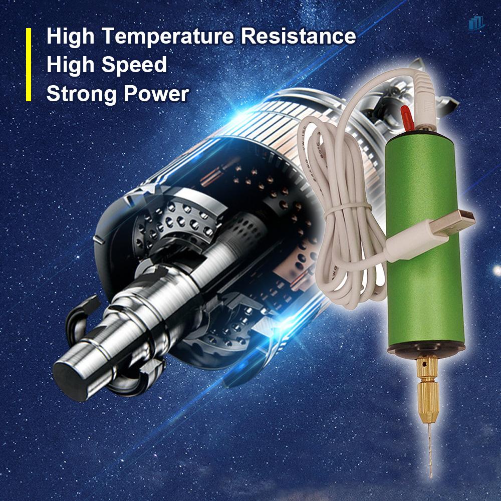 Máy Khoan Điện Mini 0.8-1.2mm (s2mwvn) Kèm 8 Mũi Khoan 0.8mm &amp; 1.1mm Tự Làm Trang Sức Móc Khóa Gỗ