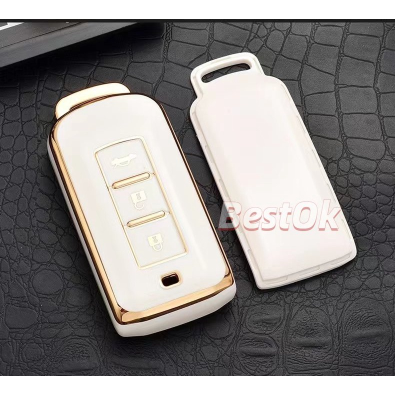 Ốp Chìa Khóa Xe Hơi TPU Mềm 3 Nút Cho Mitsubishi ASX / Xpander / Triton / Outlander 2015 2017 Xpander Triton ASX LANCER