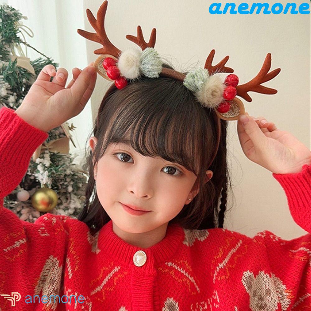 Băng Đô Cài Tóc Đính Bóng Lông In Chữ Mừng Năm Mới Đáng Yêu Cho Bé Gái