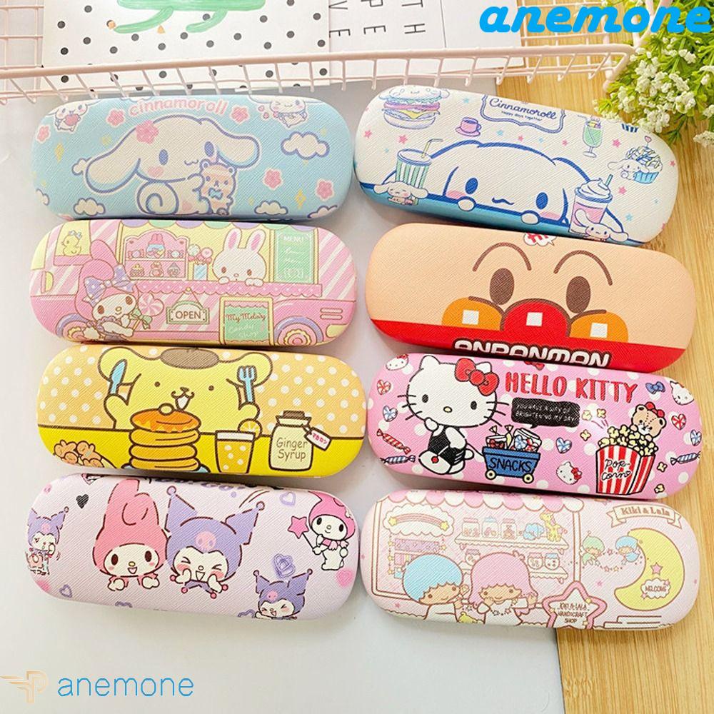 Hộp Đựng Mắt Kính Cầm Tay Bằng Da PU Họa Tiết Hoạt Hình Dễ Thương Phong Cách Hàn Quốc