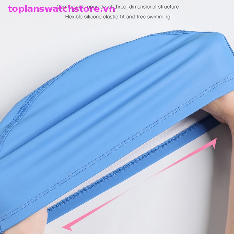 Mũ Bơi Thể Thao Bằng Vải PU Co Giãn Chống Nước Bảo Vệ Tai