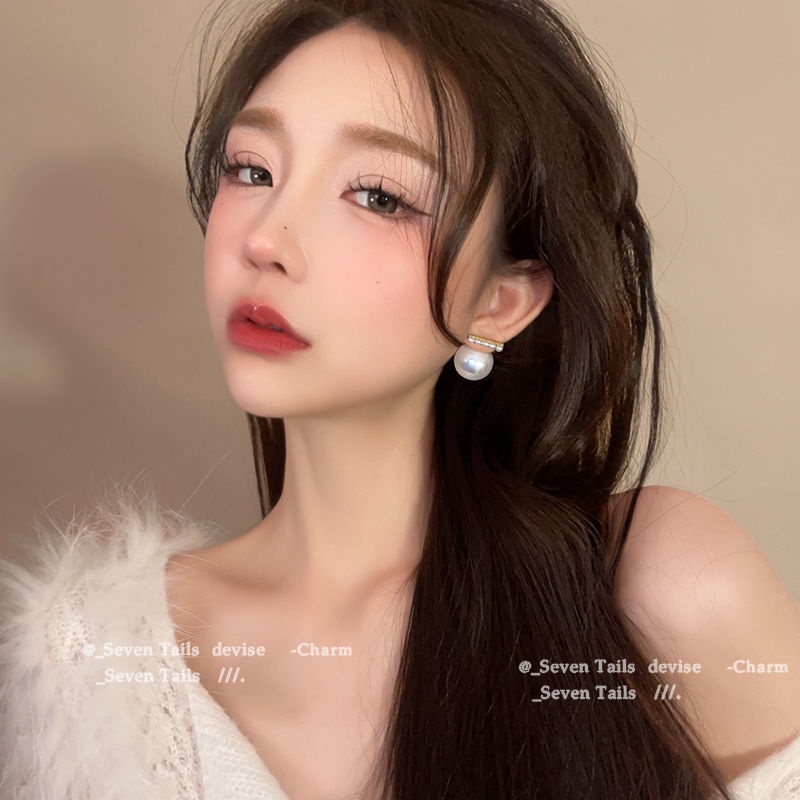 Bông Tai Đính Ngọc Trai Thời Trang Vintage Dành Cho Nữ