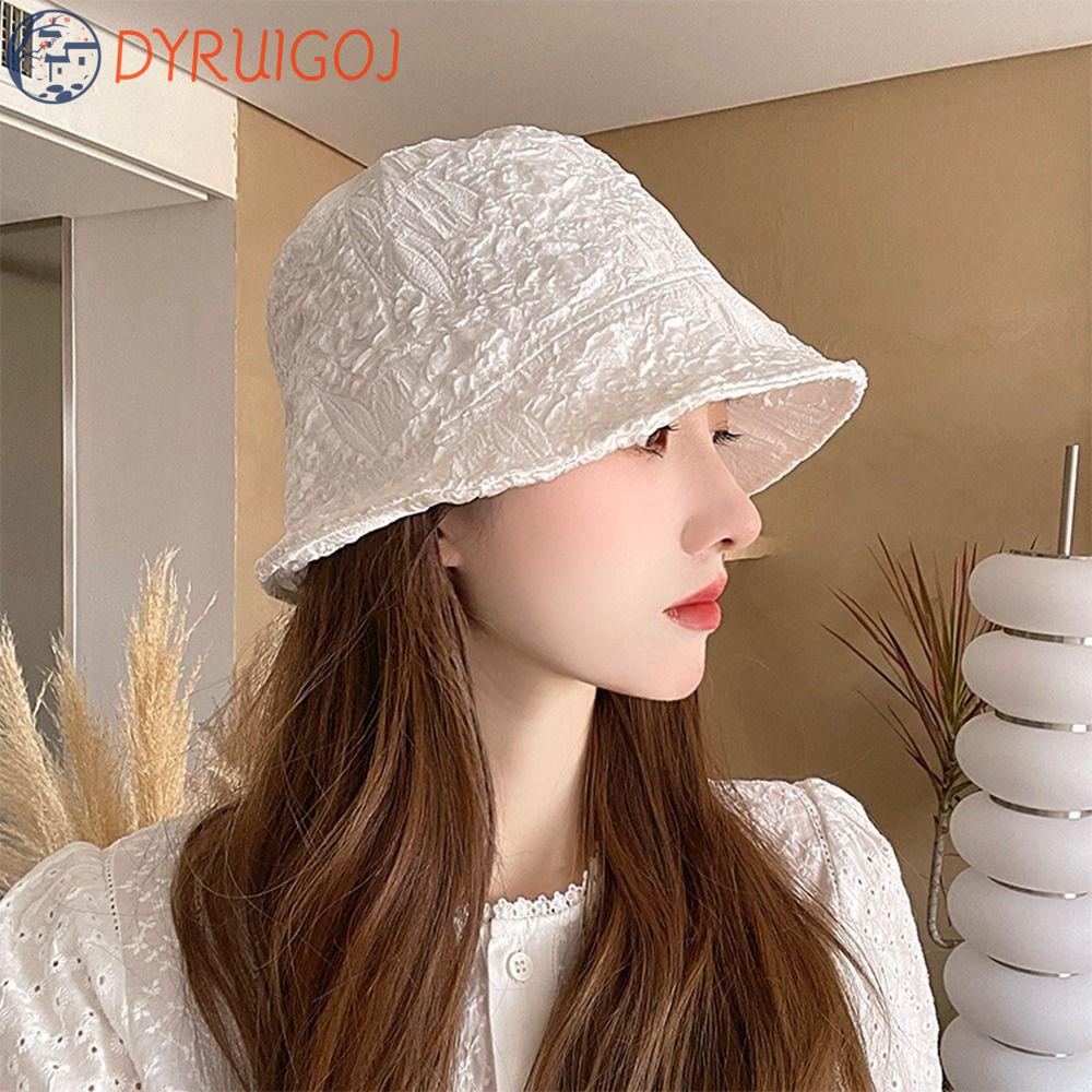 Nón Tai Bèo Chống Nắng Bằng Vải Cotton Họa Tiết Hoa Gấp Gọn Được Kiểu Hàn Quốc Cho Nữ