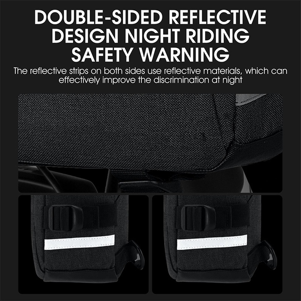 Túi Đeo Chéo Sức Chứa Lớn Thiết Kế Phản Quang Gắn Khung Xe Đạp MTB