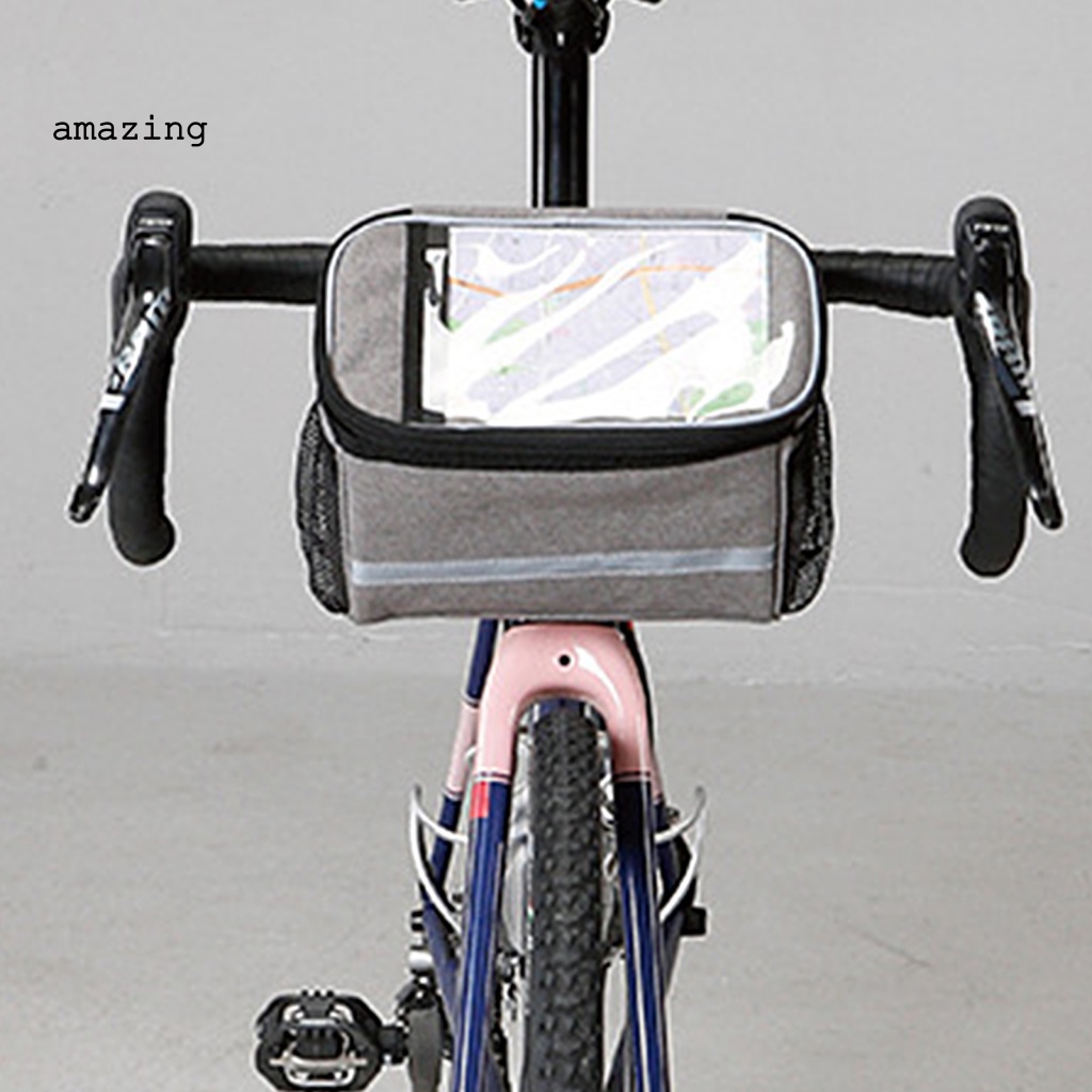 Túi Đựng Bảo Quản Đồ Dùng Có Khóa Kéo Gắn Khung Trước Xe Đạp Tiện Dụng