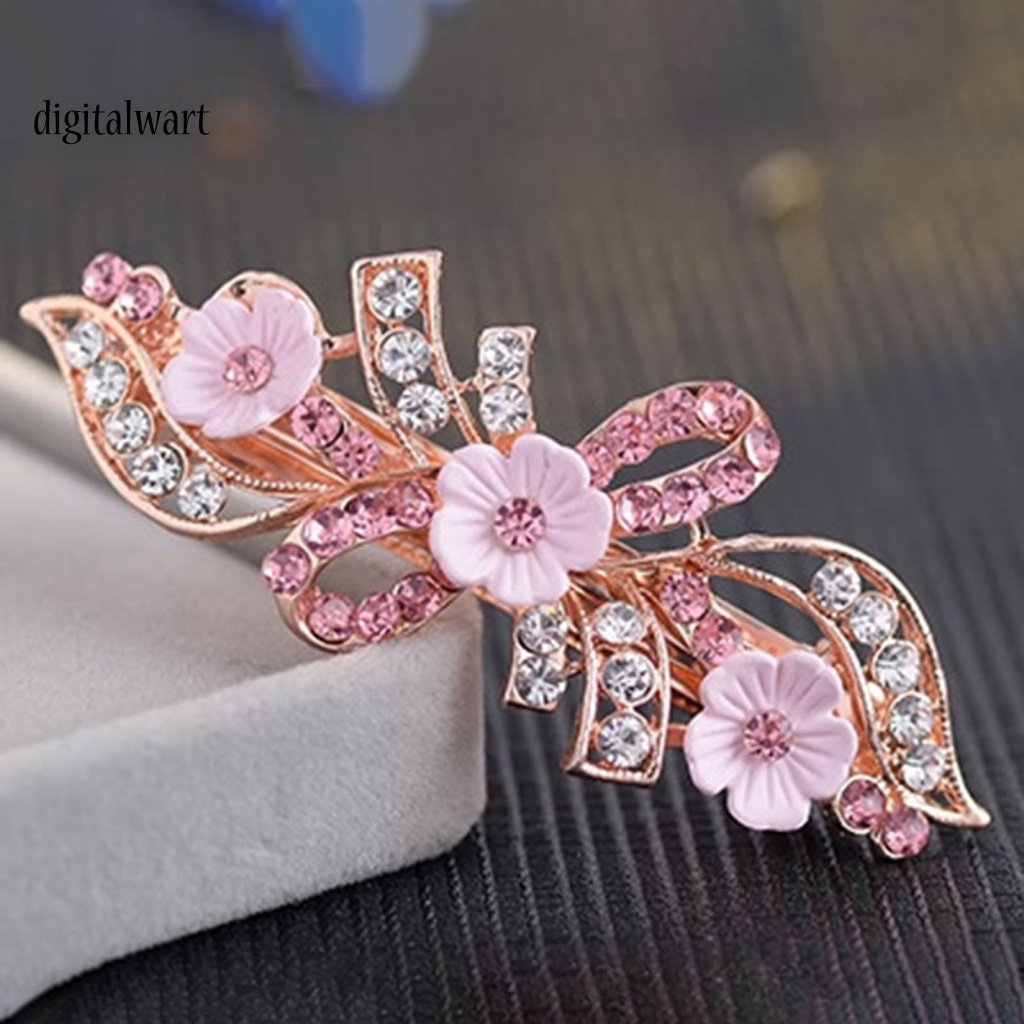 Kỹ Thuật Số| Kẹp Tóc Hình Nơ / Chim Công Đính Đá Lấp Lánh Thời Trang Cho Nữ