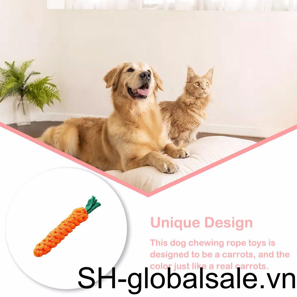 Củ Cà Rốt Đồ Chơi Bằng Dây Cotton Mềm Mại Cho Thú Cưng