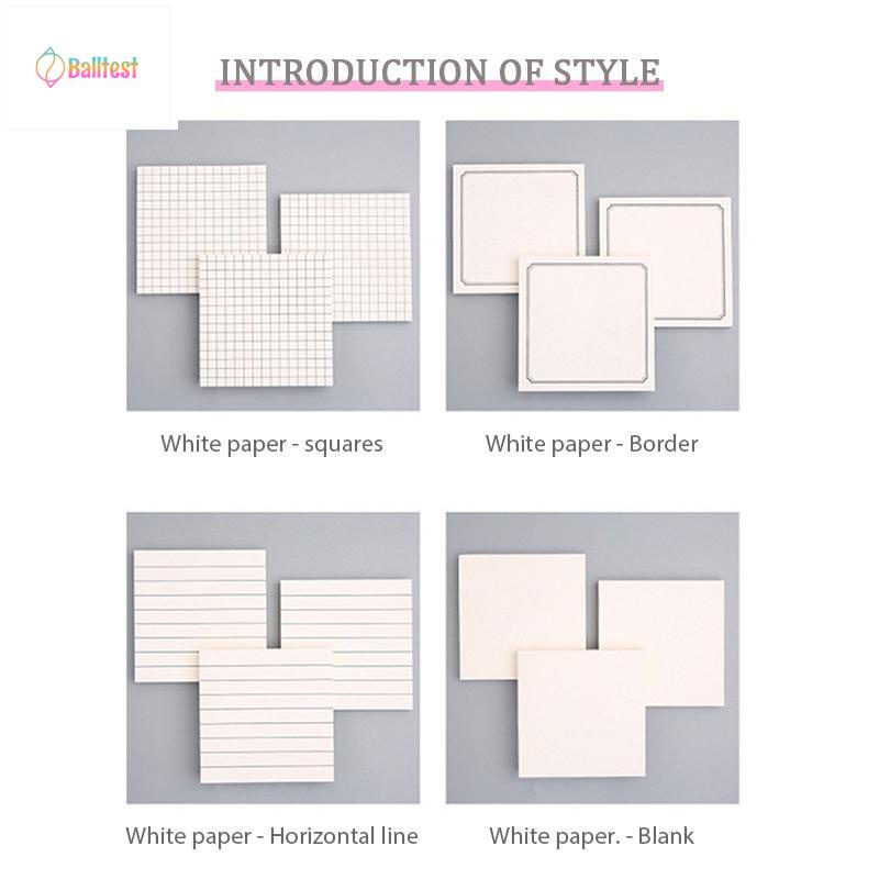 💜Giấy ghi chú hình vuông, giấy note 80 trang kiểu dáng đơn giản tiện dụng