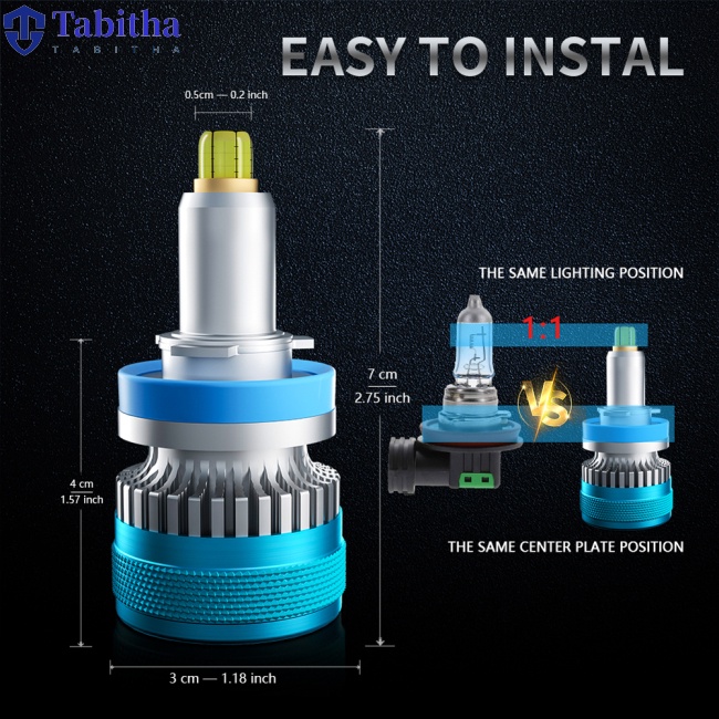 1 Cặp Bóng Đèn Pha Led V11 100w 6000k 32000lm Ip68 Chống Nước Cho Xe Hơi