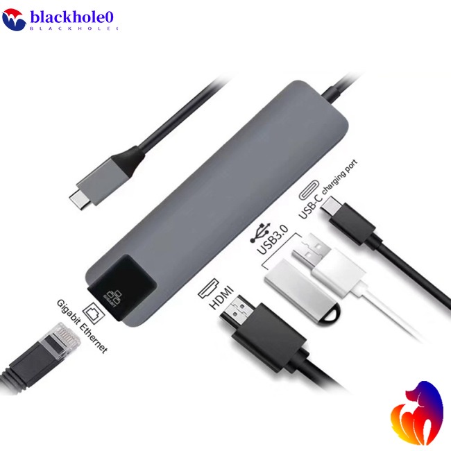 Bộ Chia Cổng Sạc Usb 3.0 Type c Sang Rj45 HD-MI 4k Thunderbolt 3 Usb-c Chất Lượng Cao