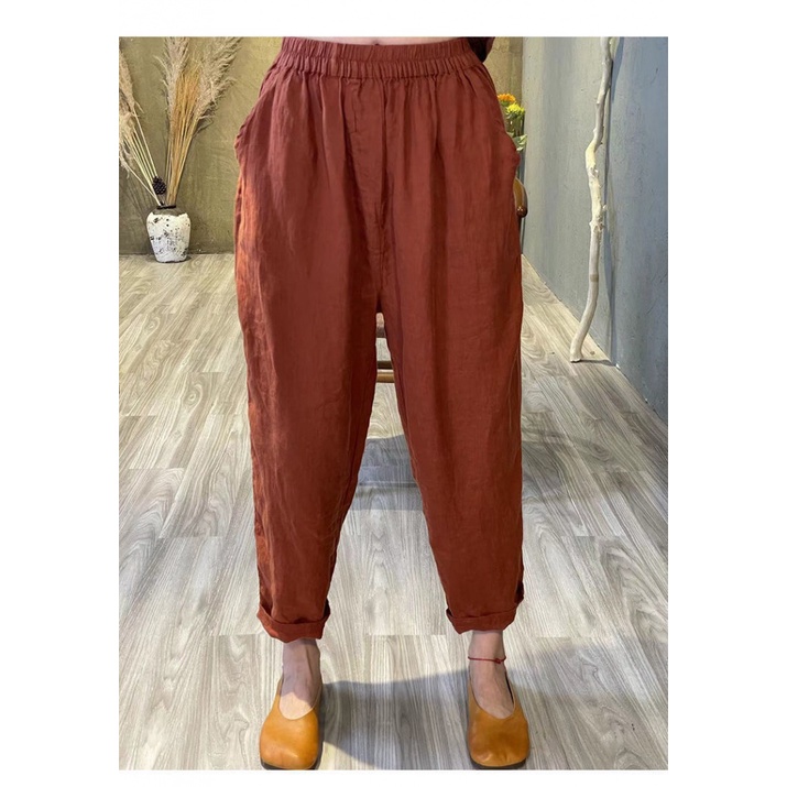 Set Áo Sơ Mi Và Quần harem Dài Đến Mắt Cá Chân Bằng Vải cotton Lanh Cài Nút Thiết Kế Thời Trang Mùa Hè Kiểu Mới Dành Cho Bạn Nữ