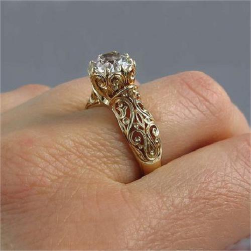 Nhẫn Mạ Vàng Trắng 18K Đính Đá Sang Trọng