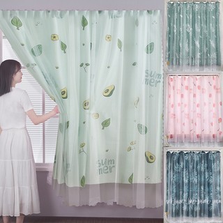Rèm Khoen 2 lớp treo tường chống nắng, Rèm cửa dán tường chống nắng, trang trí cửa sổ - phòng khách- decord phòng ngủ dễ dàng lắp đặt không khoan đục