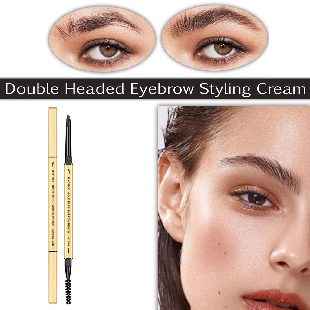 Bút Kẻ Lông Mày Hai Đầu Lâu Trôi Chống Thấm Nước 5 Màu Tùy Chọn A8L0