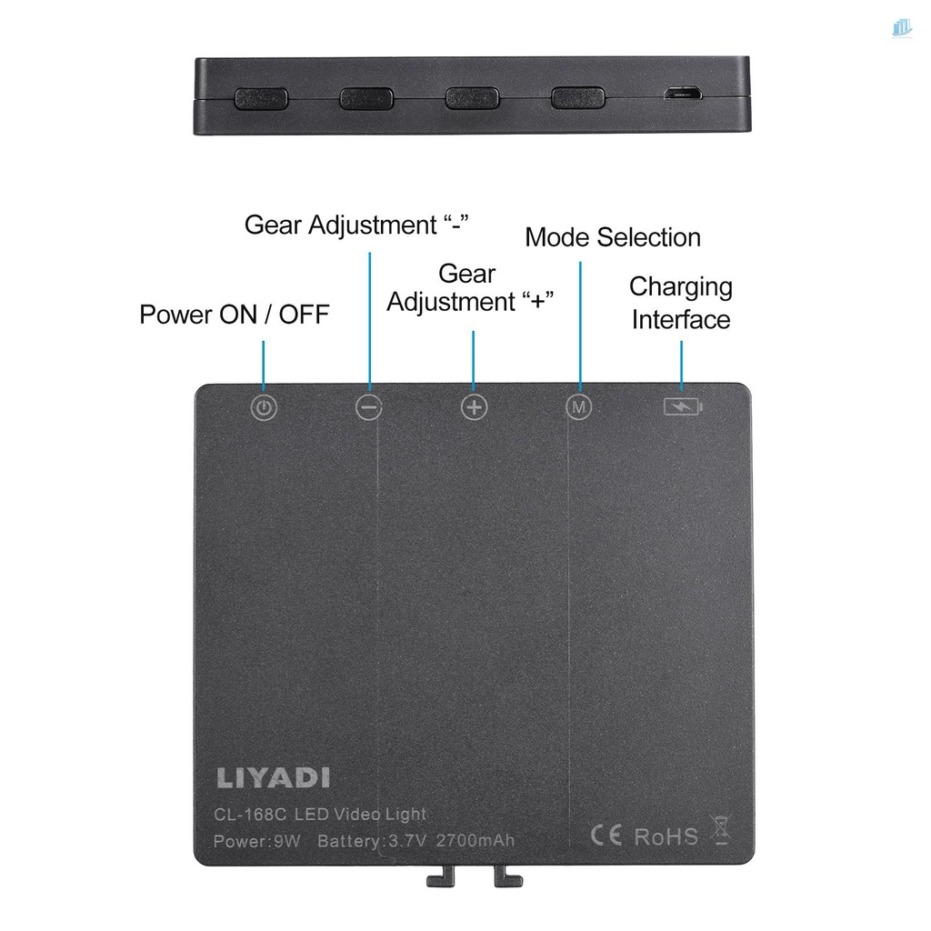 Bộ Đèn LED Mini Màu RGB 80 Bóng 9 Chế Độ Sáng 12 Mức Độ Sáng 3200~5600K Có Thể Sạc Lại Dành Cho Điện Thoại smartwatchinone Liyadinone