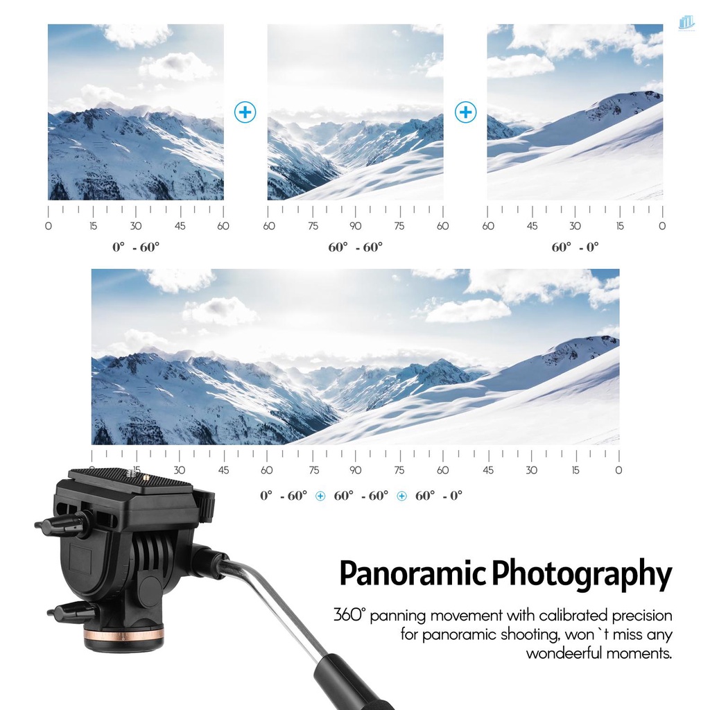 Gậy Chụp Ảnh Andoer 173cm / 68inch Chịu Tải 6kg Với Đế Nghiêng 3 Khúc DSLR Bằng Hợp Kim Nhôm Có Thể Tháo Rời