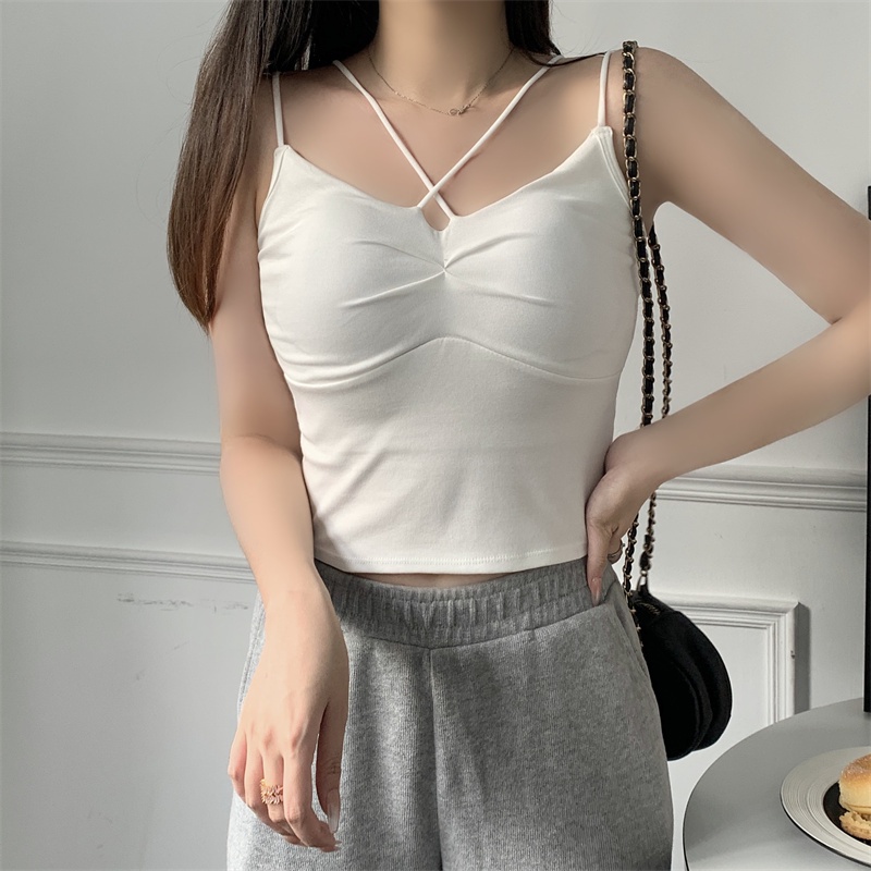 SUXI Áo Tank Top Sát Nách Màu Sắc Thanh Lịch Quyến Rũ