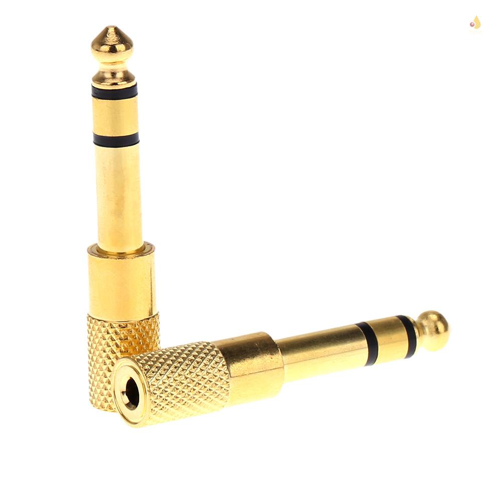 Cặp Jack Cắm Chuyển Đổi Âm Thanh 6.35mm Male 3.5mm Female Cho Đàn Guitar Điện