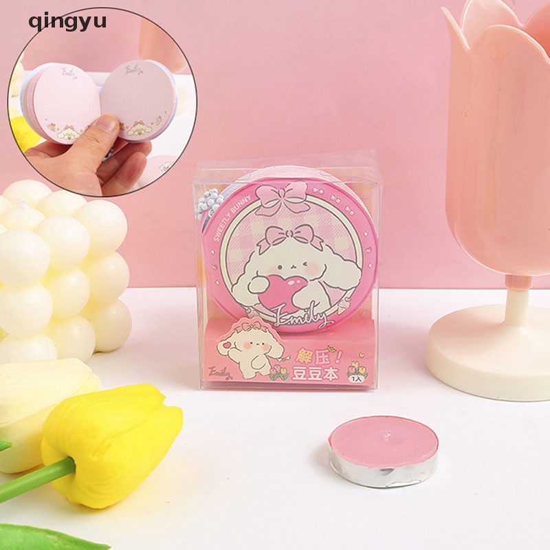 Set 80 Tờ Giấy Dán Ghi Chú Mềm Mại Họa Tiết Thỏ Hoạt Hình Sáng Tạo Giúp Giảm Căng Thẳng