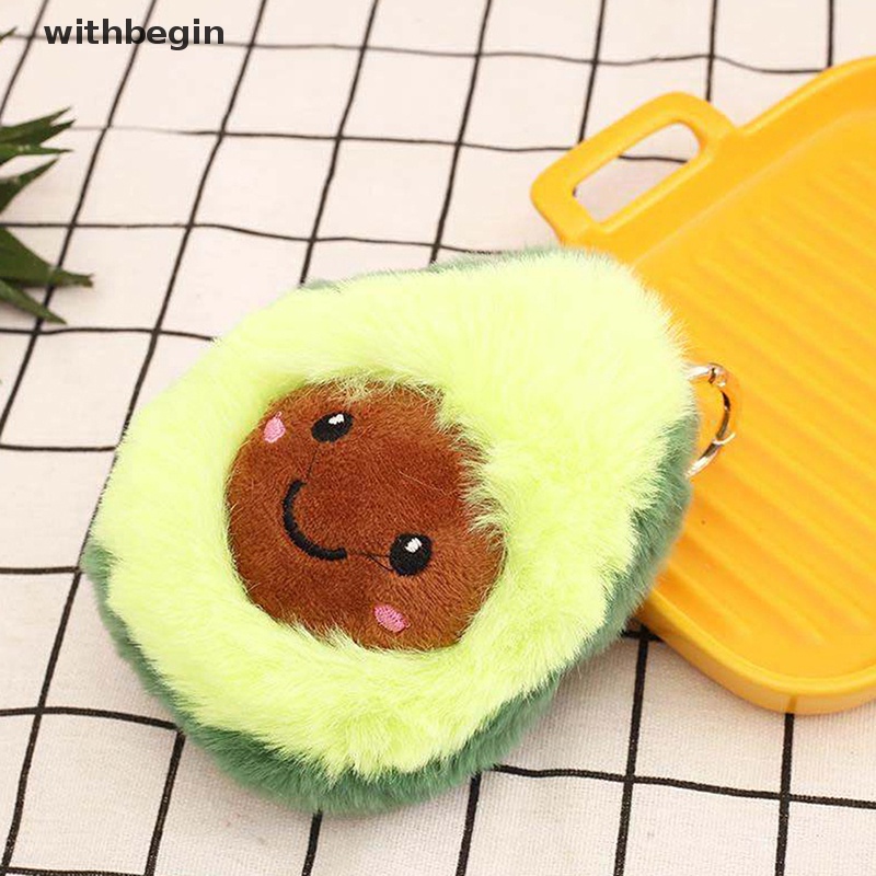 Móc Khóa Quả Bơ Nhồi Bông Mặt Cười Dễ Thương