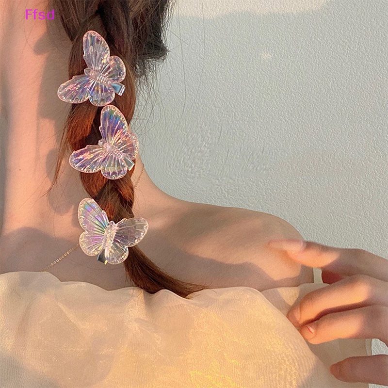 Set 5 Kẹp Tóc Hình Bướm Trong Suốt Thời Trang Cho Nữ