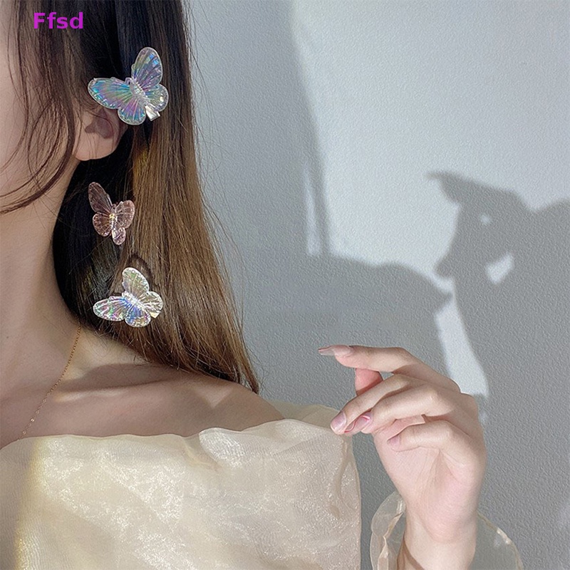 Set 5 Kẹp Tóc Hình Bướm Trong Suốt Thời Trang Cho Nữ