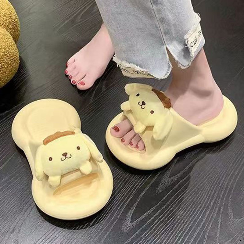 Sanrio Dép Đi Trong Nhà Mềm Mại Chống Trượt Họa Tiết Hoạt Hình Dễ Thương Cho Nữ