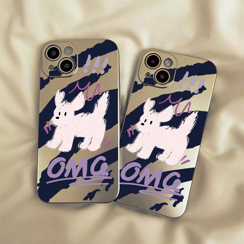 Ốp Điện Thoại TPU Silicon Mềm Mạ Điện Hình Cún Cho IPhone 11 14 13 12 Pro XS Max XR X 8 7 6S Plus