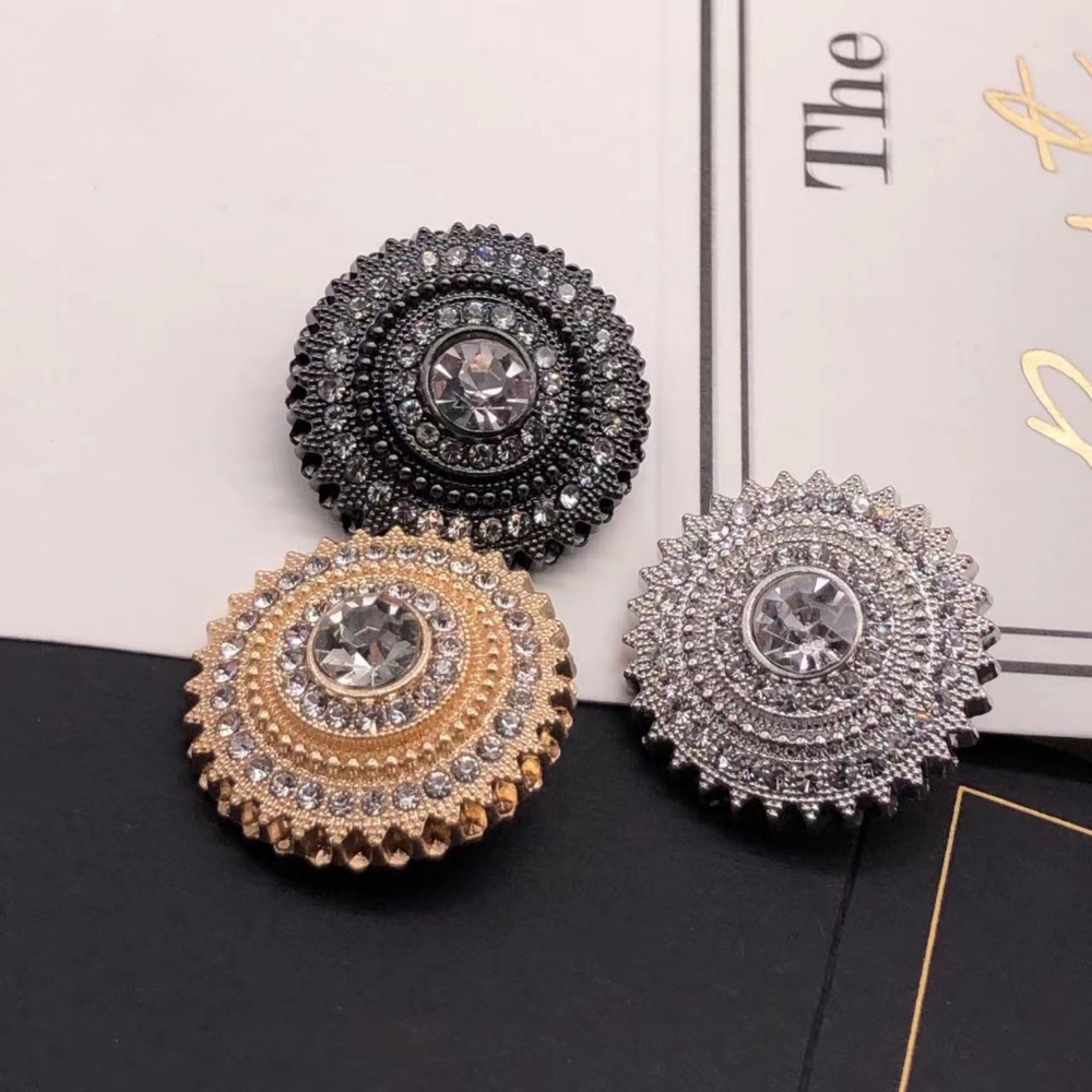 10 nút quần áo cao cấp đính kim cương cho phụ nữ ăn mặc thời trang áo sơ mi lông thú áo len dệt kim trang trí nút may thủ công