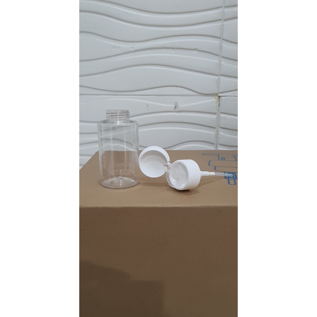072- Chai đựng dung dịch mỹ phẩm dạng ấn 200ml màu trong suốt
