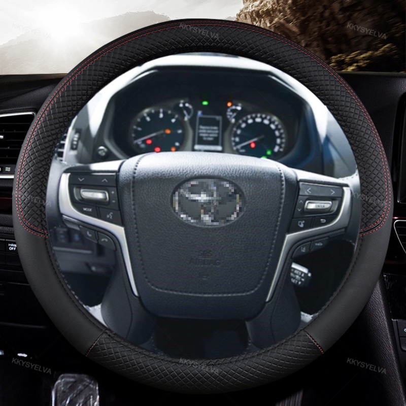 Vỏ Bọc Vô Lăng Bằng Da PU Cho Xe Hơi Toyota Land Cruiser Prado 90 100 120 150 200 300