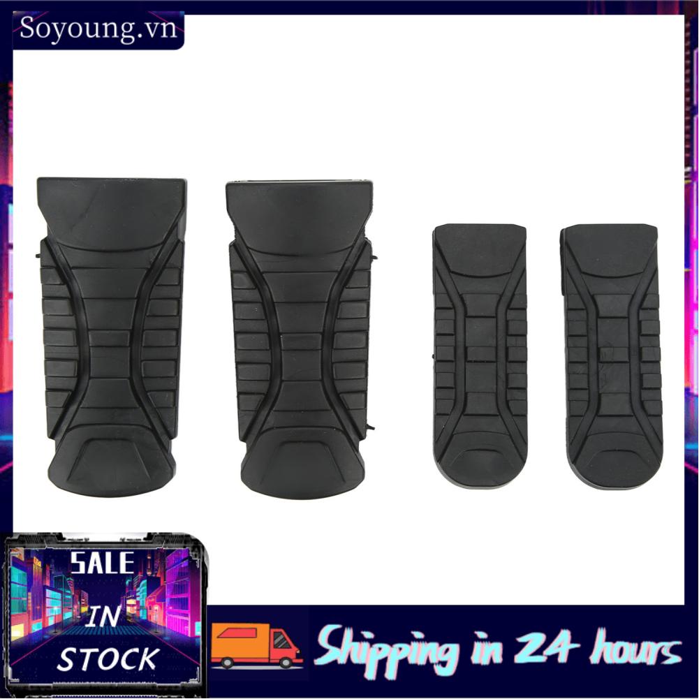Soyoung Motorcycle Foot Pegs Cover  Rubber Front and Rear Uneven Surface Comfortable Pedaling 4PCS for Motorbike