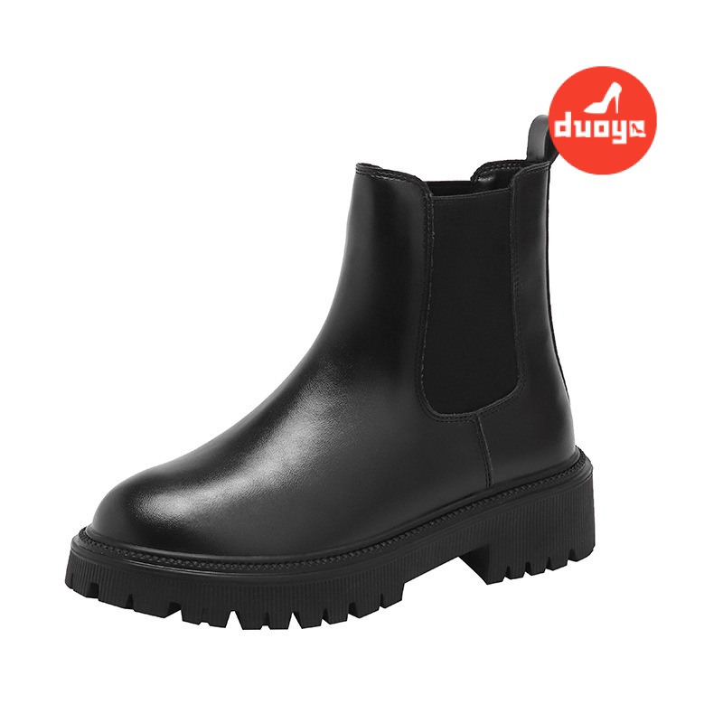 Duoya Giày Bốt Martin Đế Dày Phong Cách Anh Quốc Thời Trang Xuân Thu Cho Nữ