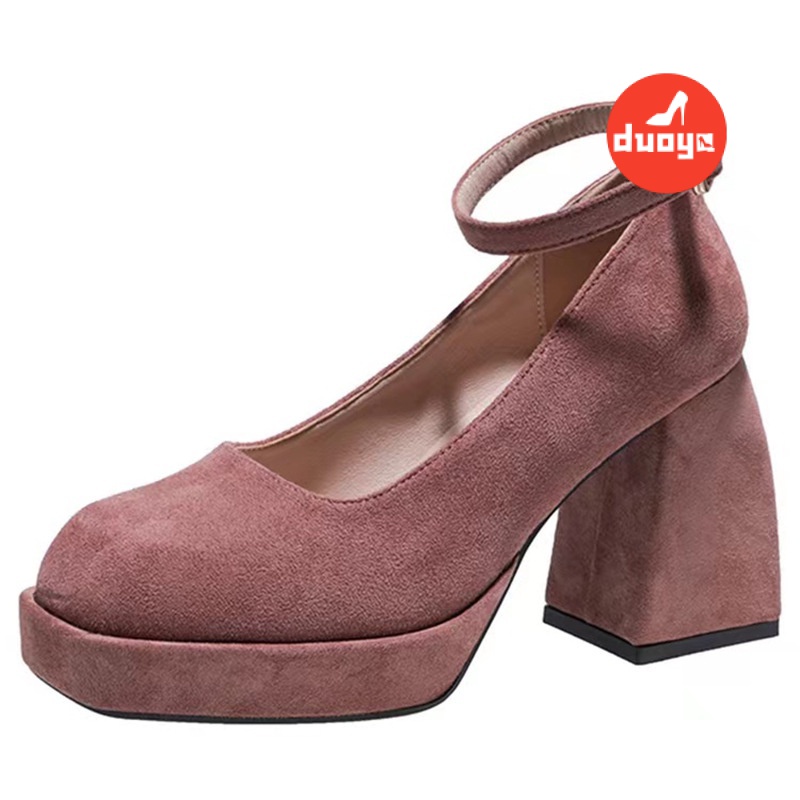 Duoya Tóc Thẳng ~ [Hàng Có Sẵn] Giày Mary Jane Cao Gót Phong Cách Thu Đông Thanh Lịch Cho Nữ