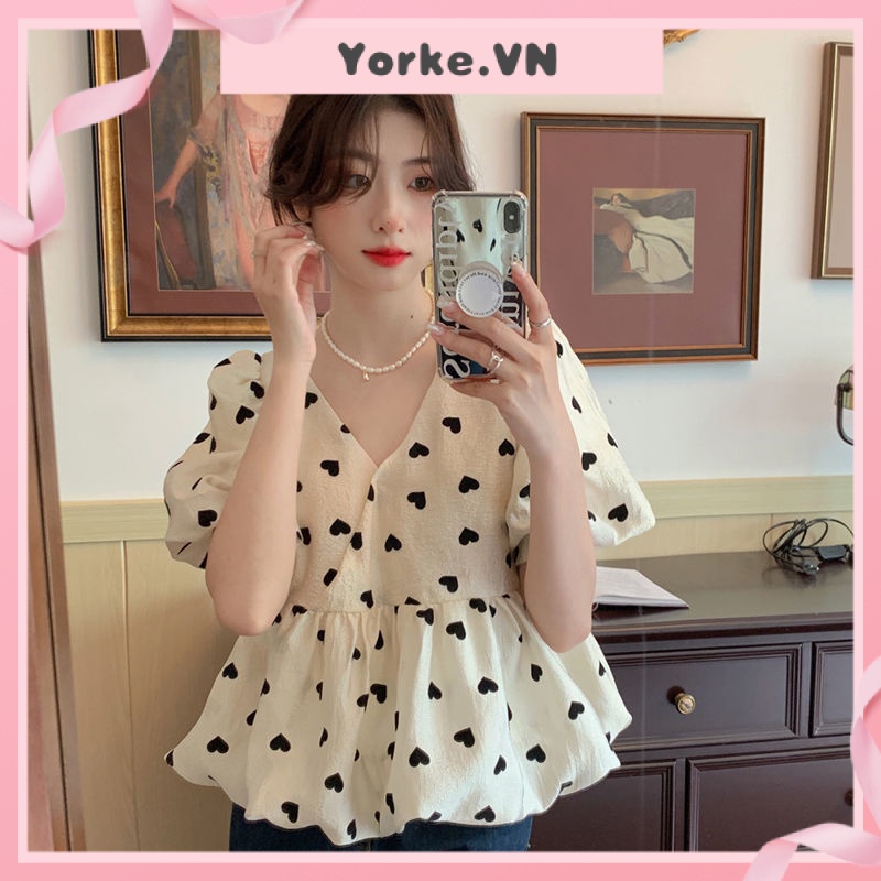 Áo Sơ Mi Denim Tay Ngắn Cổ Chữ V Dễ Phối Đồ Hợp Thời Trang