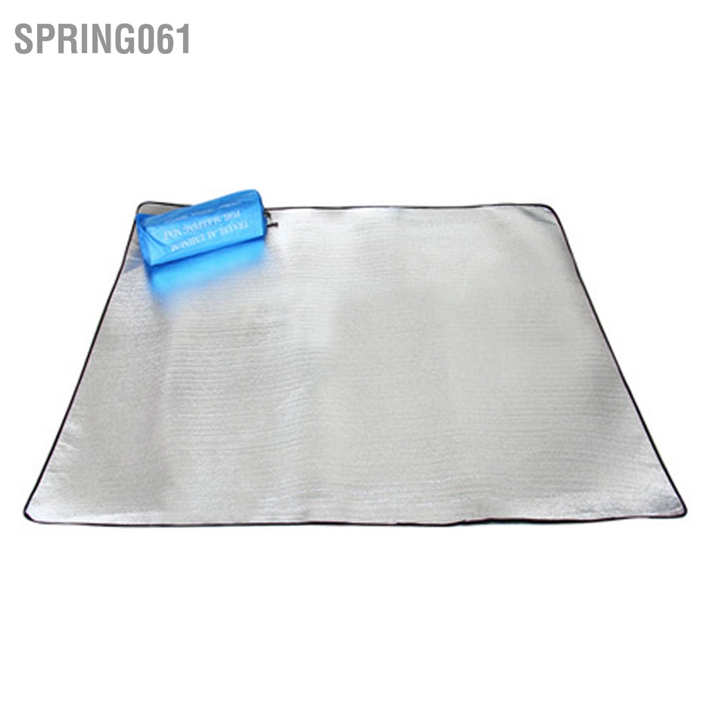 Spring061 Thảm Dã Ngoại Chống Nước Di Động 2 Mặt Màng Nhôm Bông Ngọc Trai Trọng Lượng Nhẹ Ngoài Trời Chăn Cho Cắm Trại