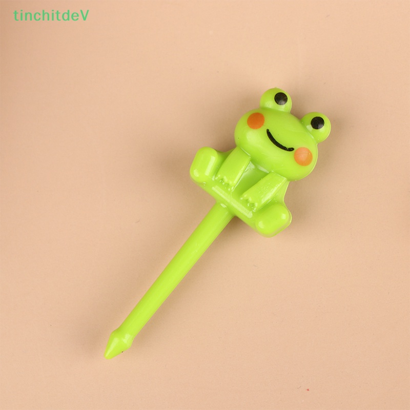 Bộ 8 Nĩa Ăn Trái Cây / Tráng Miệng Hình Động Vật Hoạt Hình Mini Cho Bé